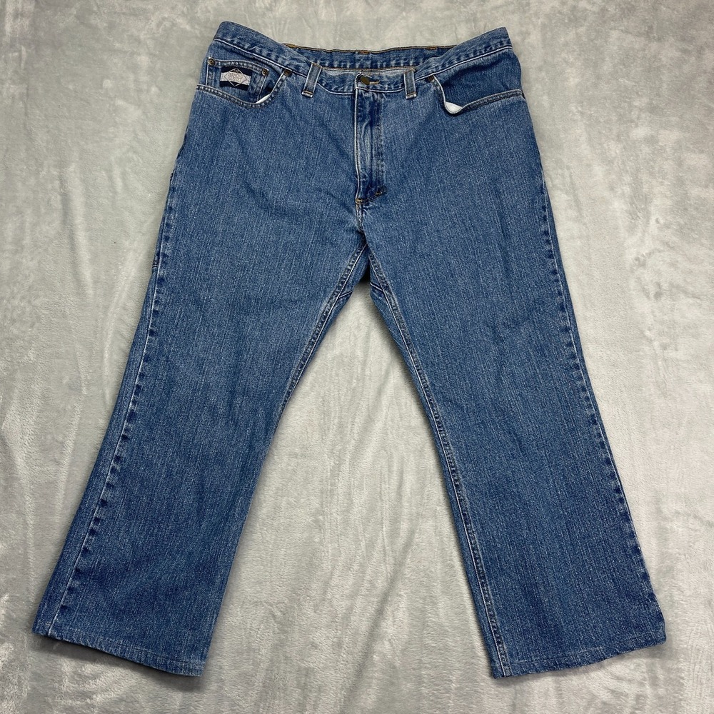 Vtg Diamond Gusset Original Jeans Mens 40x29 (38x26) Blue Denim Straight Leg USA